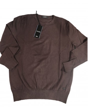 Maglione con bordi a coste...